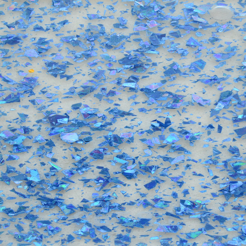 3mm Acrylic - Clear Disco Chunky Shards Glitter - Blue