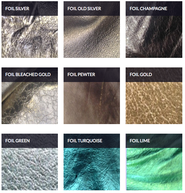 Metallic Foil Leather (21 Colours)