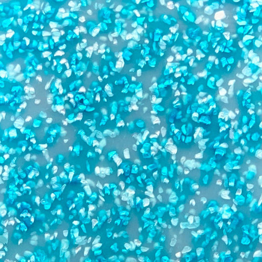 3mm Acrylic - Candy Crystals Ice Cream - Cyan blue/ turquoise/ silver