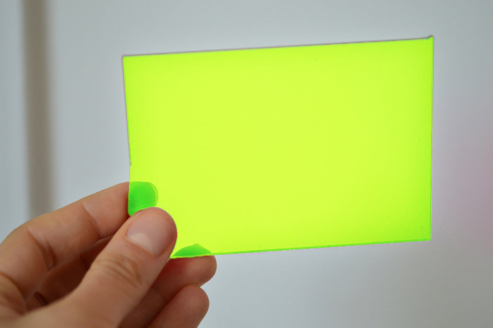 5MM ACRYLIC FLUORESCENT (FLUO/ NEON) TRANSPARENT - ELECTRIC LIME GREEN