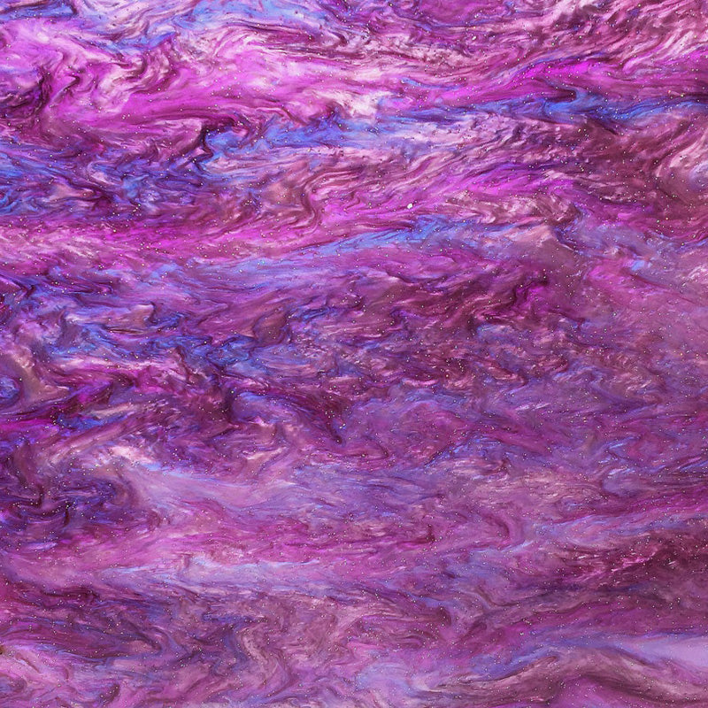 3mm Acrylic - Shimmer Swirl Glittery Marble - Lavender Purple